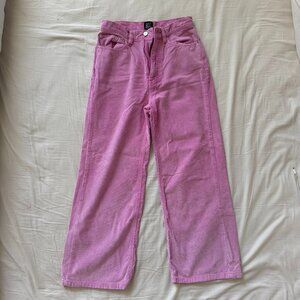 BDG Pink High Waisted Wide Leg Corduroy Pants